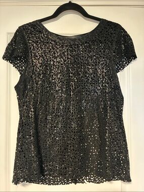 DROMe Black leather top